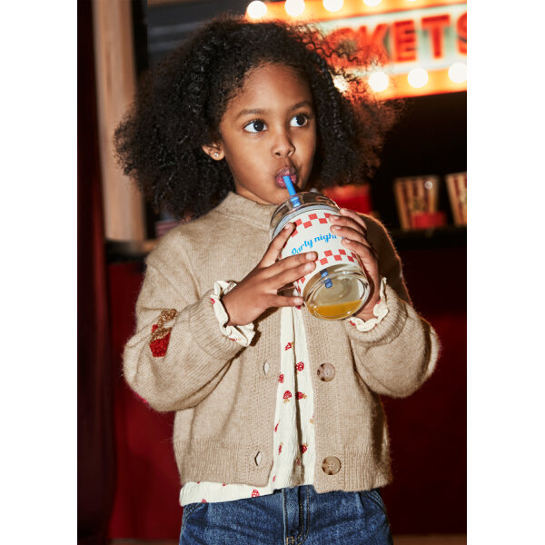 ΠΑΙΔΙΚΗ ΖΑΚΕΤΑ ΠΛΕΧΤΗ ΜΠΕΖ/ΚΟΚΚΙΝΟ ΚΟΡΙΤΣΙ MAYORAL 15-04309-010 - Image 3