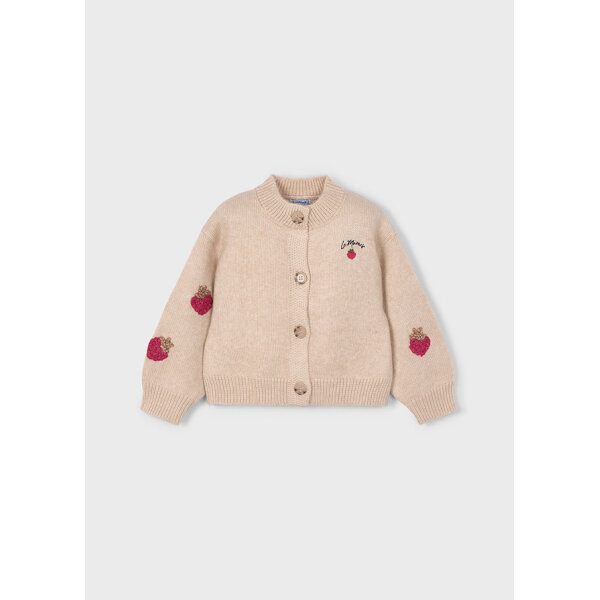 ΠΑΙΔΙΚΗ ΖΑΚΕΤΑ ΠΛΕΧΤΗ ΜΠΕΖ/ΚΟΚΚΙΝΟ ΚΟΡΙΤΣΙ MAYORAL 15-04309-010 - Image 1