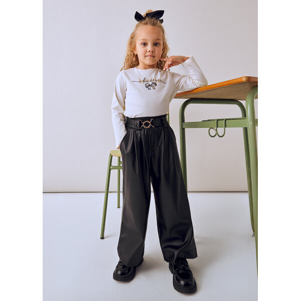 ΠΑΙΔΙΚΟ ΠΑΝΤΕΛΟΝΙ ΜΑΥΡΟ WIDE LEG ΚΟΡΙΤΣΙ MAYORAL 15-04574-070 - Image 2