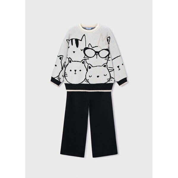 15-04583-092-L-4 ΠΑΙΔΙΚΟ ΣΕΤ ΠΑΝΤΕΛΟΝΙ ΠΛΕΧΤΟ ΜΑΥΡΟ ΚΟΡΙΤΣΙ MAYORAL 15-04583-092 - Image 1