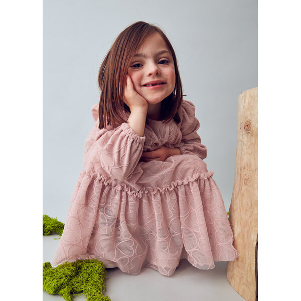 ΠΑΙΔΙΚΟ ΦΟΡΕΜΑ ΜΕ ΤΟΥΛΙ ΡΟΖ ΚΟΡΙΤΣΙ MAYORAL 15-04919-049 - Image 2