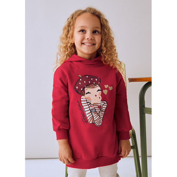 ΠΑΙΔΙΚΟ ΦΟΡΕΜΑ ΜΕ ΚΟΥΚΟΥΛΑ ΦΟΥΤΕΡ ΚΟΚΚΙΝΟ ΚΟΡΙΤΣΙ MAYORAL 15-04928-059 - Image 1