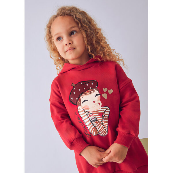 ΠΑΙΔΙΚΟ ΦΟΡΕΜΑ ΜΕ ΚΟΥΚΟΥΛΑ ΦΟΥΤΕΡ ΚΟΚΚΙΝΟ ΚΟΡΙΤΣΙ MAYORAL 15-04928-059 - Image 2