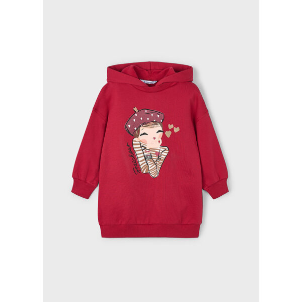 ΠΑΙΔΙΚΟ ΦΟΡΕΜΑ ΜΕ ΚΟΥΚΟΥΛΑ ΦΟΥΤΕΡ ΚΟΚΚΙΝΟ ΚΟΡΙΤΣΙ MAYORAL 15-04928-059 - Image 3