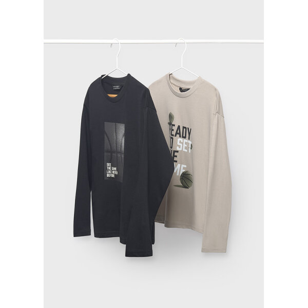 15-07002-089-L-4 ΠΑΙΔΙΚΟ ΣΕΤ ΜΠΛΟΥΖΑΚΙΑ 2 ΤΜΧ ΜΠΕΖ/ΜΑΥΡΟ ΑΓΟΡΙ MAYORAL 15-07002-089 - Image 1