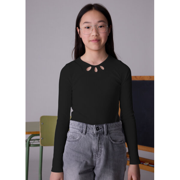 15-07022-012-L-1 ΠΑΙΔΙΚΗ ΜΠΛΟΥΖΑ ΜΑΥΡΟ ΚΟΡΙΤΣΙ MAYORAL 15-07022-012 - Image 1