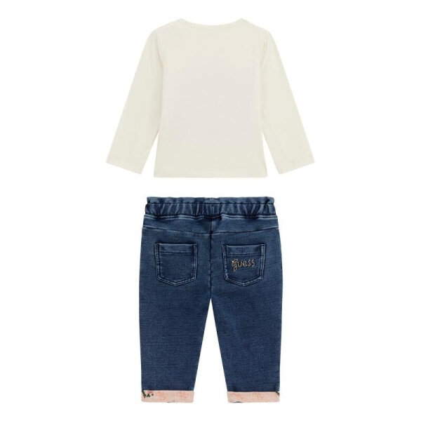 20250914122652_b5105eab ΒΡΕΦΙΚΟ ΣΕΤ LS T-SHIRT+KNIT DENIM PANT  GUESS A5YG06K6YW4-GU0/G012 - Image 2