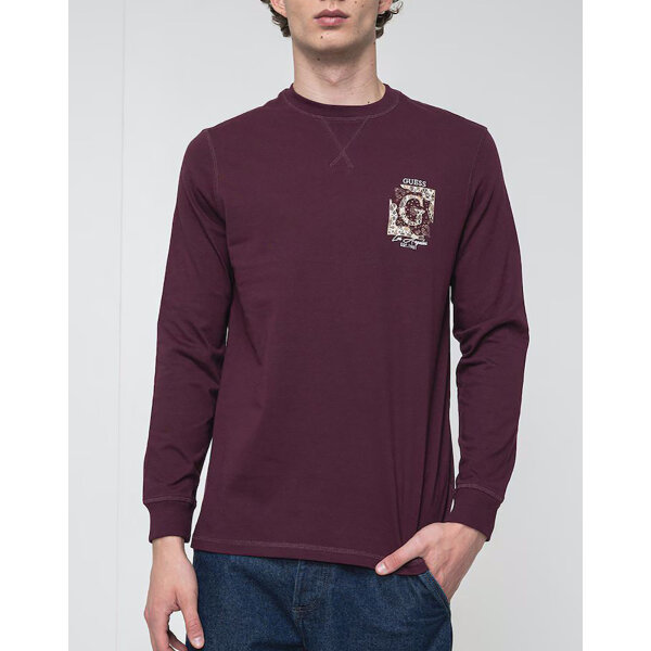 20251027153109_guess_t_shirt_bordeux_m5bi19k8fq4_rgp ΑΝΔΡΙΚΗ ΜΠΛΟΥΖΑ CN SS BIG G LOGO TEE GUESS M5BI19K8FQ4-RGP - Image 1
