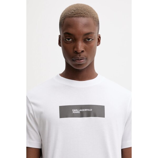 Ανδρική Μπλούζα Slim Reflective KARL LAGERFELD JEANS  A4M17019 Λευκό - Image 2