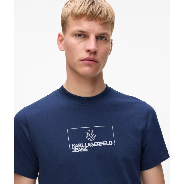 Ανδρική Μπλούζα Slim Outline KARL LAGERFELD JEANS  A4M17020 BLACK IRIS - Image 2