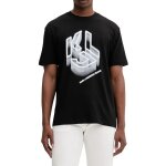 Ανδρική Μπλούζα REG MONOGRAM KARL LAGERFELD JEANS  A4M17023 BLACK