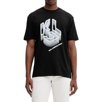 Ανδρική Μπλούζα REG MONOGRAM KARL LAGERFELD JEANS  A4M17023 BLACK