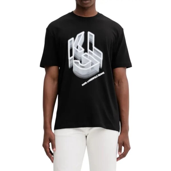 A4M17023.jpg Ανδρική Μπλούζα REG MONOGRAM KARL LAGERFELD JEANS A4M17023 BLACK - Image 1