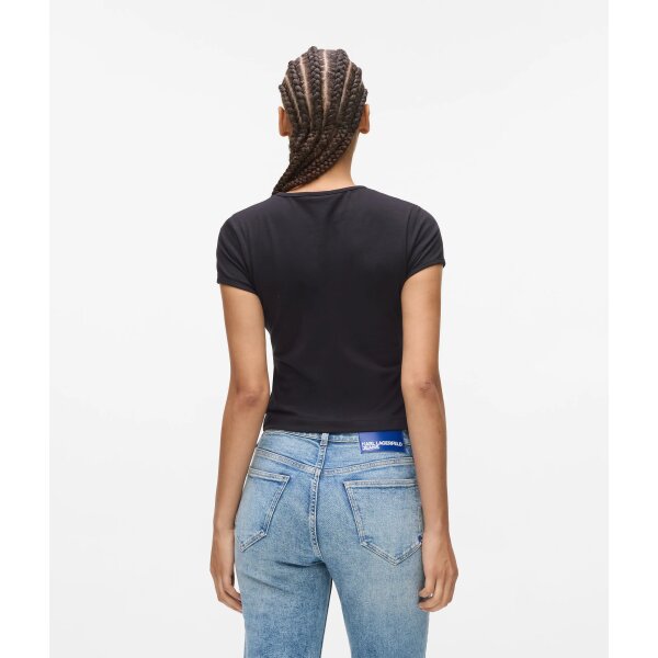 ΓΥΝΑΙΚΕΙΑ ΜΠΛΟΥΖΑ SLIM STUDDED Karl Lagerfeld ΜΑΥΡΟ A4W17018-999 - Image 2