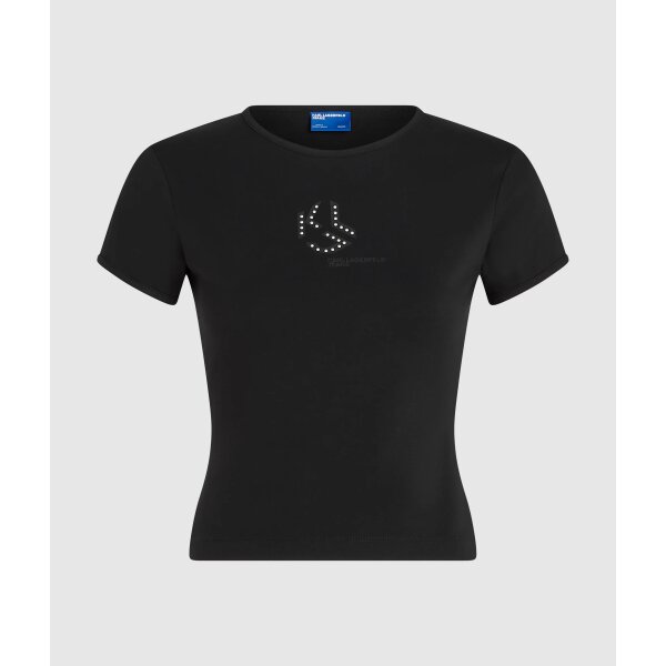 ΓΥΝΑΙΚΕΙΑ ΜΠΛΟΥΖΑ SLIM STUDDED Karl Lagerfeld ΜΑΥΡΟ A4W17018-999 - Image 5