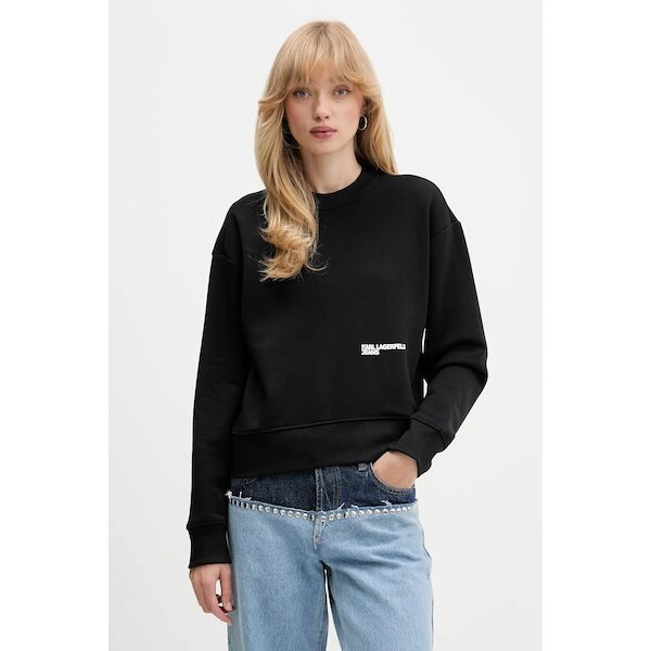 AW25-BLD0P3-99X_F1 ΓΥΝΑΙΚΕΙΑ ΜΠΛΟΥΖΑ ΦΟΥΤΕΡ Karl Lagerfeld Μαύρο A4W20003-999 - Image 1