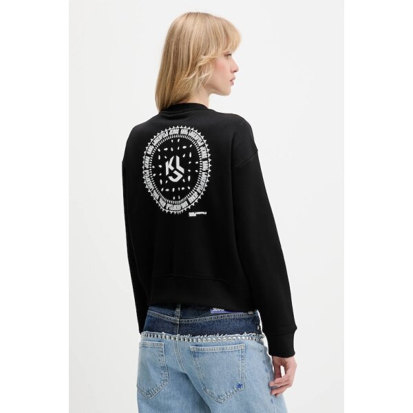 AW25-BLD0P3-99X_F3 (1) ΓΥΝΑΙΚΕΙΑ ΜΠΛΟΥΖΑ ΦΟΥΤΕΡ Karl Lagerfeld Μαύρο A4W20003-999 - Image 2