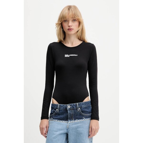 ΓΥΝΑΙΚΕΙΟ BODYSUIT CREW NECK Karl Lagerfeld ΜΑΥΡΟ A4W17017-999 - Image 1