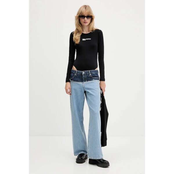 ΓΥΝΑΙΚΕΙΟ BODYSUIT CREW NECK Karl Lagerfeld ΜΑΥΡΟ A4W17017-999 - Image 2