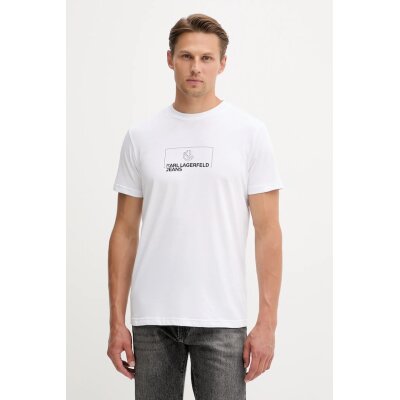 Ανδρική Μπλούζα Slim Outline KARL LAGERFELD JEANS  A4M17020 Λευκό