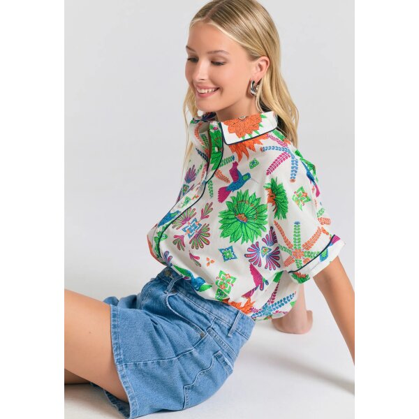 Γυναικείο τζιν σορτς με ελαφρύ ξεθώριασμα FUNKY BUDDHA FBL011-163-03 - Image 2