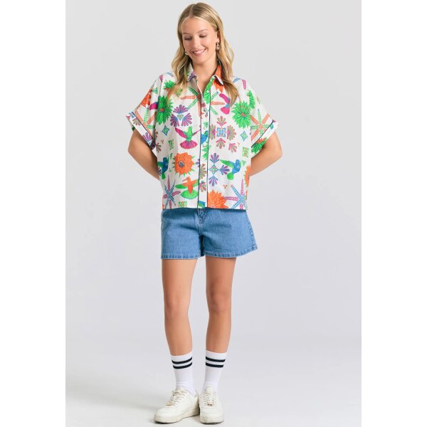 Γυναικείο τζιν σορτς με ελαφρύ ξεθώριασμα FUNKY BUDDHA FBL011-163-03 - Image 4