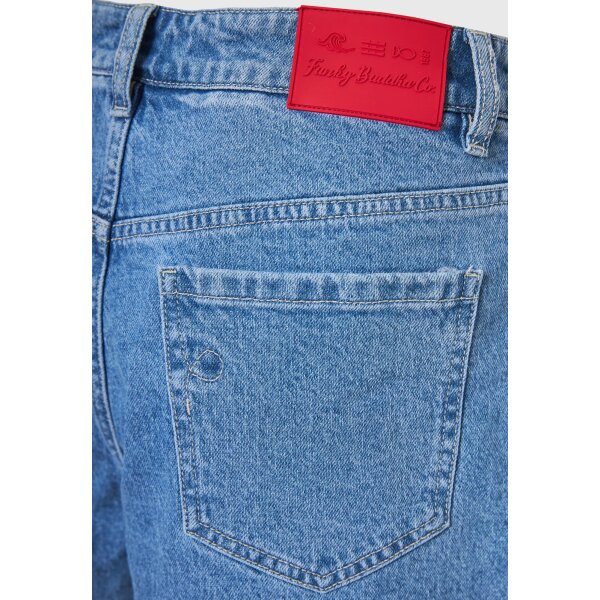 Γυναικείο τζιν σορτς με ελαφρύ ξεθώριασμα FUNKY BUDDHA FBL011-163-03 - Image 8