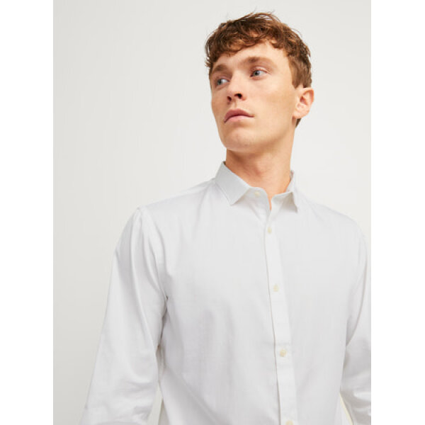 Ανδρικό πουκάμισο SLIM FIT JPRBLACARDIFF  JACK AND JONES 12201905 λευκό - Image 3