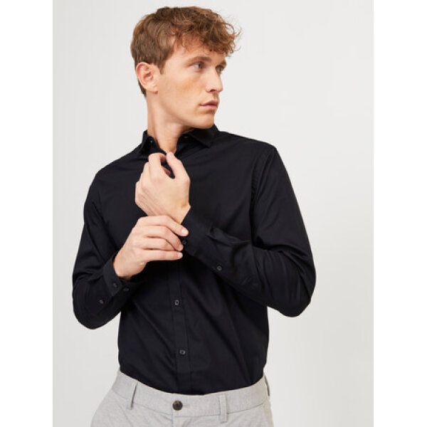 Ανδρικό πουκάμισο SLIM FIT JPRBLACARDIFF  JACK AND JONES 12201905 μαύρο - Image 4