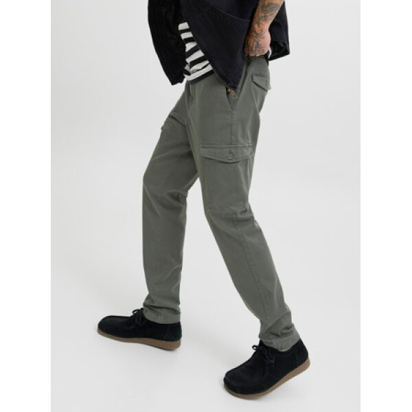 Ανδρικό παντελόνι CARGO JPSTACE ARTHUR DOBBY SN JACK AND JONES 12282388 χακί - Image 3