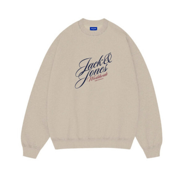 ΑΝΔΡΙΚΟ ΦΟΥΤΕΡ JORINWOOD SWEAT CREW NECK FST JACK AND JONES ΕΚΡΟΥ 12286583 - Image 1