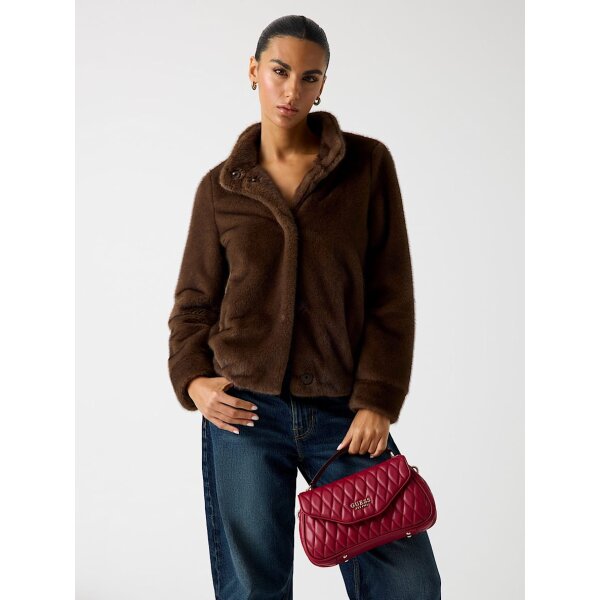 ΓΥΝΑΙΚΕΙΑ ΤΣΑΝΤΑ VALLA TOP HANDLE FLAP  GUESS HWQG8122200-RED - Image 2