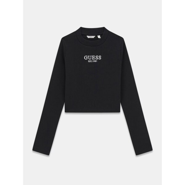 J4YI49KBZP4-JBLK ΠΑΙΔΙΚΗ ΜΠΛΟΥΖΑ STRETCH RIB LS T-SHIRT INDIA GUESS J4YI49KBZP4-GU0/JBLK - Image 1
