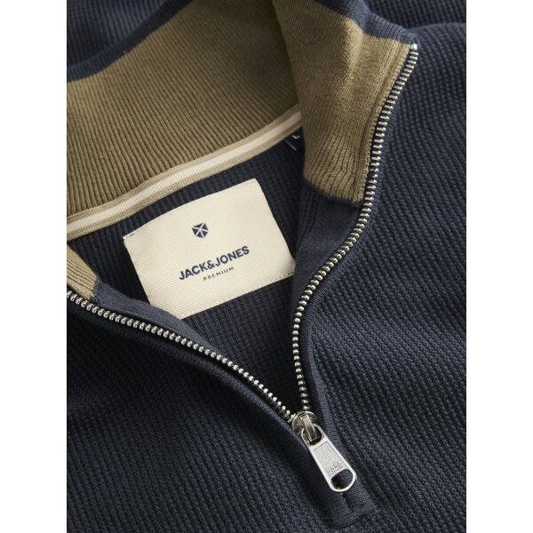 ΑΝΔΡΙΚΟ ΠΟΥΛΟΒΕΡ JPRBLUREX KNIT HALF ZIP LNJACK AND JONES ΜΠΛΕ 12284355 - Image 4