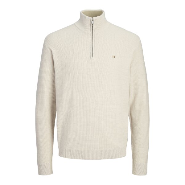 ΑΝΔΡΙΚΟ ΠΟΥΛΟΒΕΡ JPRBLUREX KNIT HALF ZIP LNJACK AND JONES ΕΚΡΟΥ 12284355 - Image 1