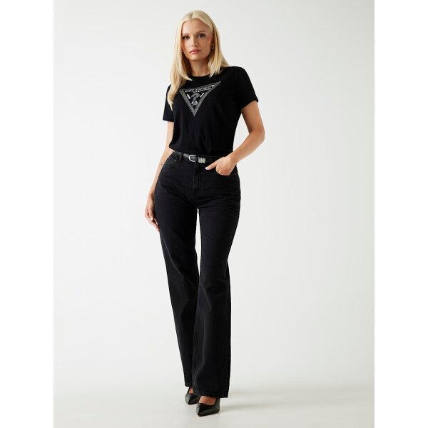 W5BI18I3Z14-JBLK-ALT1 ΓΥΝΑΙΚΕΙΑ ΜΠΛΟΥΖΑ SS CN KRYSTAL TRIANGLE TEE GUESS W5BI18I3Z14-GU0/JBLK - Image 3