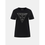 ΓΥΝΑΙΚΕΙΑ ΜΠΛΟΥΖΑ SS CN KRYSTAL TRIANGLE TEE GUESS W5BI18I3Z14-GU0/JBLK