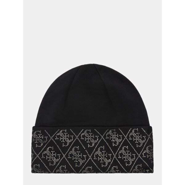 W5BZ20Z2NQ2-JBLK ΓΥΝΑΙΚΕΙΟ ΣΚΟΥΦΑΚΙ NORA 4G RHINESTONES BEANIE SWT GUESS W5BZ20Z2NQ2-JBLK - Image 1