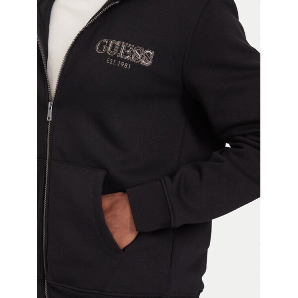 ΑΝΔΡΙΚΗ ΖΑΚΕΤΑ ΦΟΥΤΕΡ ZIP BASIC SWEATSHIRT GUESS M5BQ48K9Z21-JBLK - Image 5