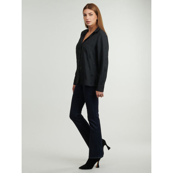 ΓΥΝΑΙΚΕΙΟ ΠΟΥΚΑΜΙΣΟ LS FLORE LOGO HOTFIX SHIRT GUESS W5BH80W2982-JBLK - Image 5