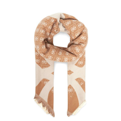 ΓΥΝΑΙΚΕΙΟ ΑΞΕΣΟΥΑΡ JACQUARD KEFIAH 135X135 GUESS AW5418POL03-BEI