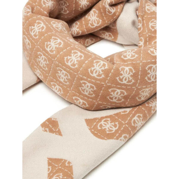 ΓΥΝΑΙΚΕΙΟ ΑΞΕΣΟΥΑΡ JACQUARD KEFIAH 135X135 GUESS AW5418POL03-BEI - Image 3