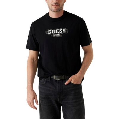 ΑΝΔΡΙΚΗ ΜΠΛΟΥΖΑ CN SS SMALL LOGO TEE  GUESS M5BI05I3Z14-JBLK
