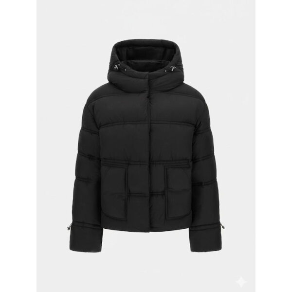 ΓΥΝΑΙΚΕΙΟ ΜΠΟΥΦΑΝ NEW DAISY CROP LOGO PUFFER GUESS W5BL43W2902-JBLK - Image 4