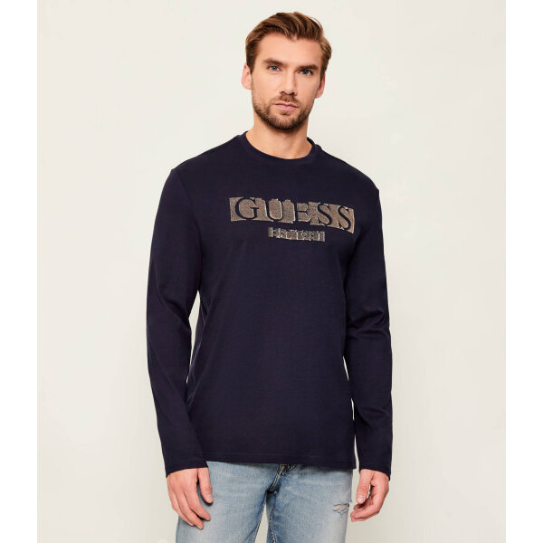 ΑΝΔΡΙΚΗ ΜΠΛΟΥΖΑ CN LS FLOCK LOGO TEE GUESS M5BI10K8FQ4-G7V2 - Image 2