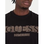ΑΝΔΡΙΚΗ ΜΠΛΟΥΖΑ CN LS FLOCK LOGO TEE GUESS M5BI10K8FQ4-JBLK - Image 4