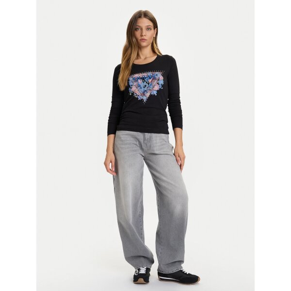 ΓΥΝΑΙΚΕΙΑ ΜΠΛΟΥΖΑLS CN PEONY TRIANGLE TEE  GUESS W5BI74J1314-JBLK - Image 2
