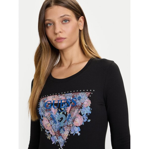 ΓΥΝΑΙΚΕΙΑ ΜΠΛΟΥΖΑLS CN PEONY TRIANGLE TEE  GUESS W5BI74J1314-JBLK - Image 4