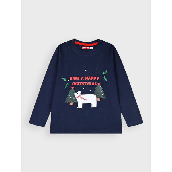 ΠΑΙΔΙΚΗ ΜΠΛΟΥΖΑ ΧΡΙΣΤΟΥΓΕΝΝΙΑΤΙΚΟ ΤΥΠΩΜΑ ΜΠΛΕ  ΑΓΟΡΙ ENERGIERS 12-124181-5 - Image 2