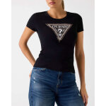 ΓΥΝΑΙΚΕΙΑ ΜΠΛΟΥΖΑ SS CN TRIANGLE PYTHON TEE GUESS W5BI15J1314-JBLK